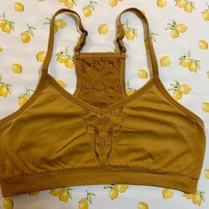 Womens Gold Sports Bra Size M